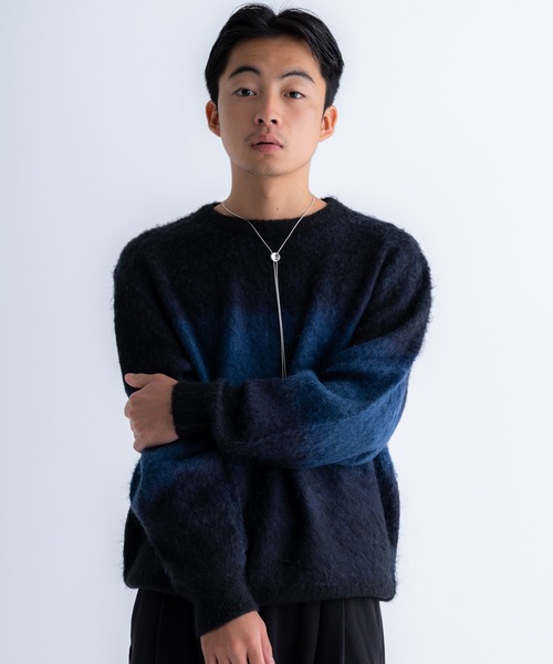 SINSS セーター ニット Wool blend gradation knit / ウールブレンド