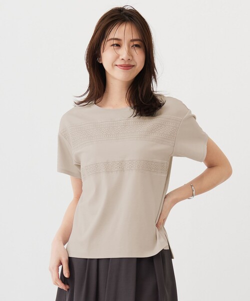 tシャツ レーシーコンビ カットソー レディース