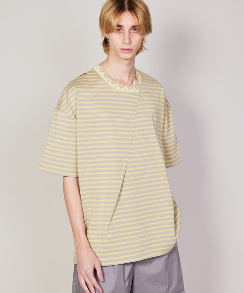 rehacer tシャツ : Asymmetry Border CS / アシンメトリー ボーダー