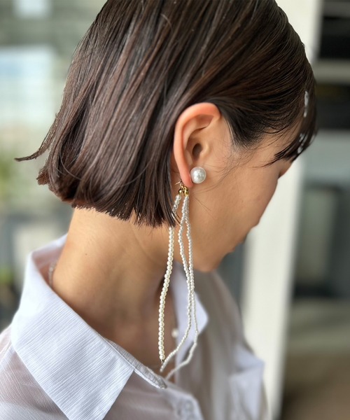 【パフュームコロン】ステーション パール ロングピアス パールロングピアス（OSW）の商品詳細