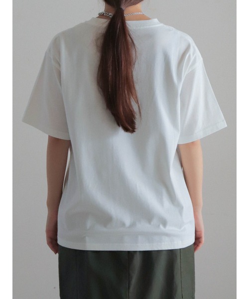 tシャツ エアメールスタンプPT　半袖TEE レディース FIL DE FER tシャツ エアメールスタンプPT 半袖TEE レディース