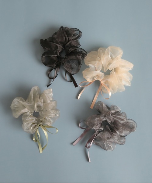 最後オーガンジー120ビッグシアオーガンジー長足リボンシュシュ