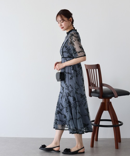 BLUEEAST オケージョンドレス BLUEEAST ブルーイースト バックリボンレースオケージョンドレス
