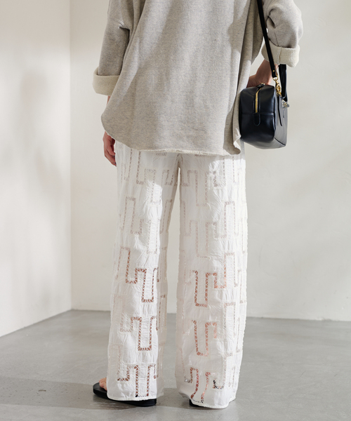 FRAMeWORK パンツ カットワークレースパンツ レディース
