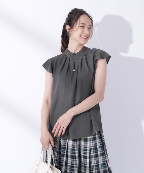ブラウス シャツ 前開きフレンチタックシャツ レディース 前開きフレンチタックシャツ | FREDY & GLOSTER(フレディ アンド