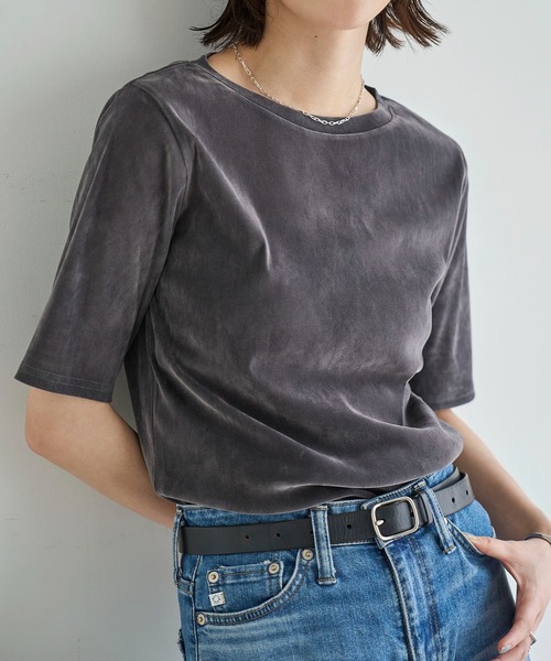 meilmada tシャツ ソフトベロアトップス レディース : ZOZOTOWN Yahoo