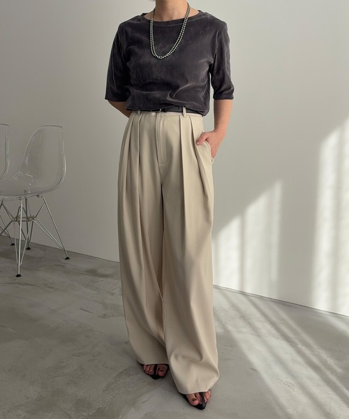 meilmada tシャツ ソフトベロアトップス レディース : ZOZOTOWN Yahoo