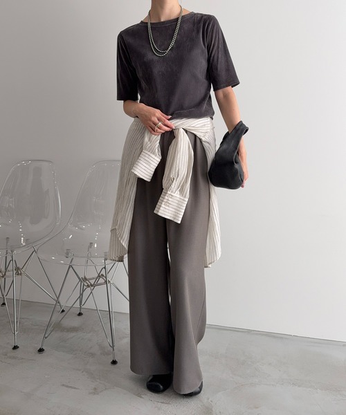 meilmada tシャツ ソフトベロアトップス レディース : ZOZOTOWN Yahoo