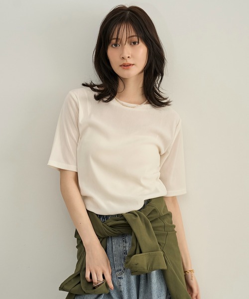 meilmada tシャツ 半袖 「新色追加」ソフトベロアトップス レディース