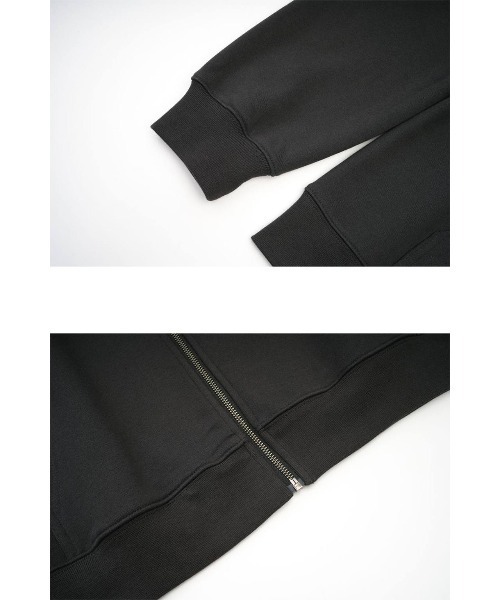 SUPPLIER パーカー フーディー｜Cross Leather Patch Zip Hoodie