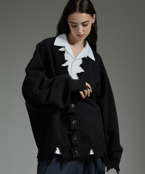 cussil カーディガン 「cussil/クシル」プレーティング天竺