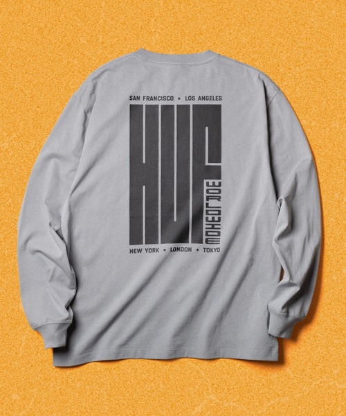売切れ前に 大人気 HUF BIG BLOCK LS TEE バックプリントGOOD HUF tシャツ BIG BLOCK LS TEE / ハフ ヘビーウェイト ロング