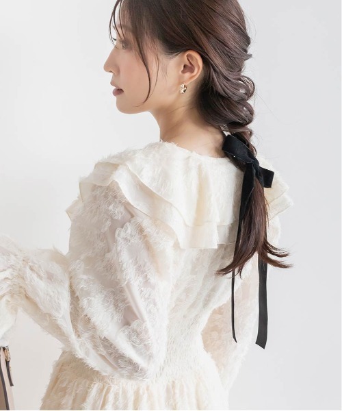RANDA ワンピース シフォンジャガードワンピース : ZOZOTOWN