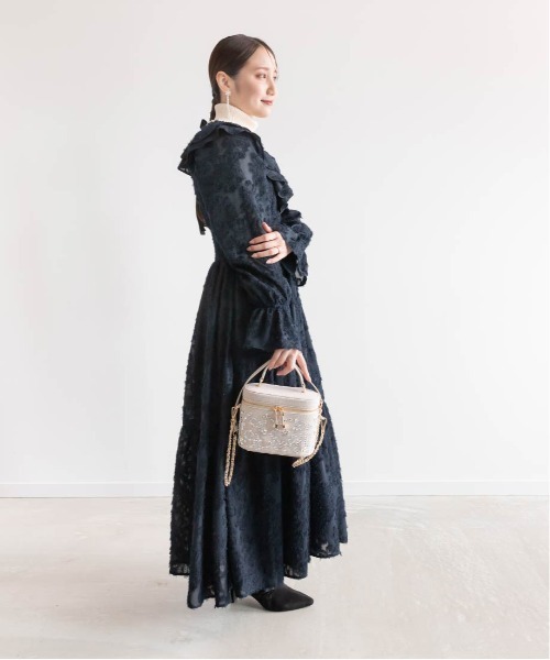 RANDA ワンピース シフォンジャガードワンピース : ZOZOTOWN