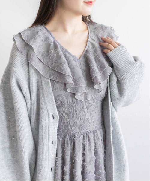 ワンピース　シャーロツト・シフォン RANDA ワンピース シフォンジャガードワンピース : ZOZOTOWN