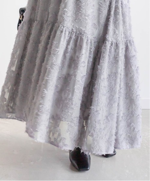RANDA シフォンジャガードワンピース　ネイビー　0 タグ付き RANDA｜シフォンジャガードワンピース | Rakuten Fashion(楽天
