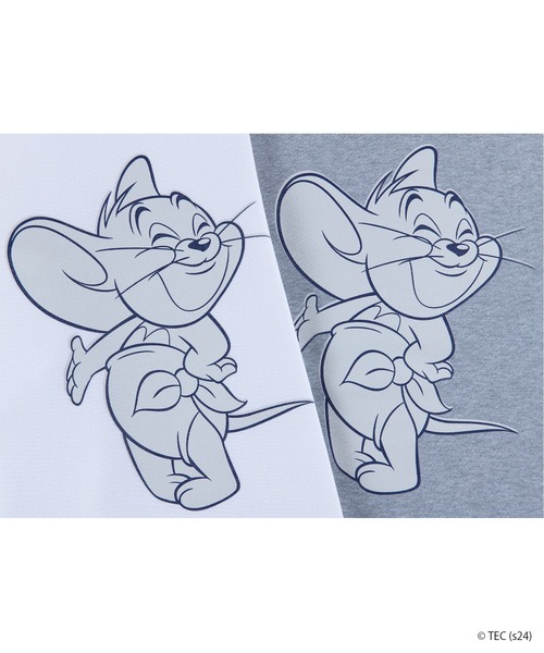 トレーナー スウェット 「公式」トムとジェリー　MLE「TOM and JERRY」　クルーネックスウェットシャツ　タフィー レディース メンズ トレーナー スウェット 「公式」トムとジェリー MLE「TOM and