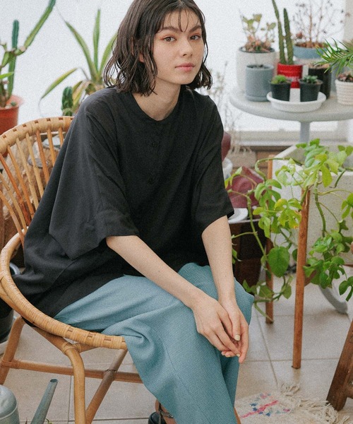 新着 niko and… ブルー LONG 半袖ブラウス and」 「niko トップス
