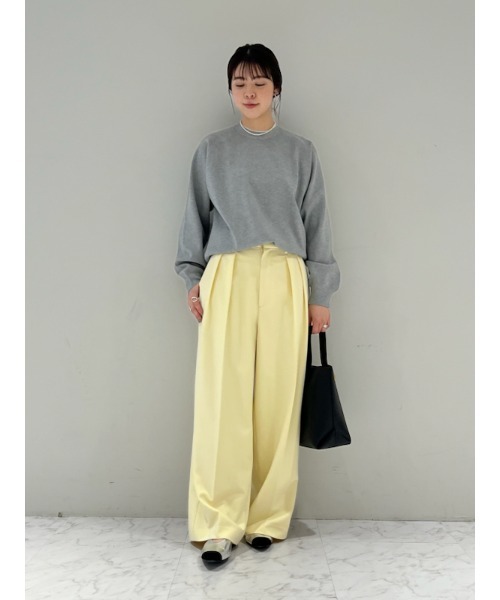 Mila Owen スラックス パンツ コンフォートタックワイドパンツ