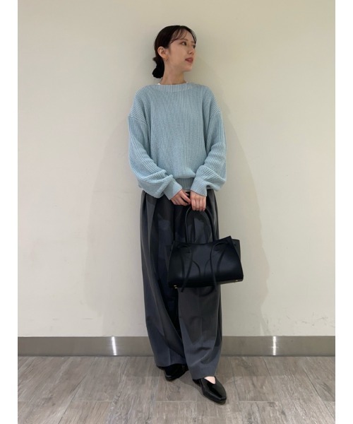 ミラオーウェン　綺麗めワイドパンツ　黒 Mila Owen スラックス パンツ コンフォートタックワイドパンツ
