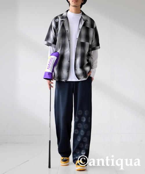 antiqua（アンティカ） パンツ 「STCH」ドットデザインストレッチ