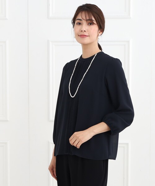 ブラウス シャツ 「夏SALE／マシンウォッシュ可」フロントレースブラウス レディース