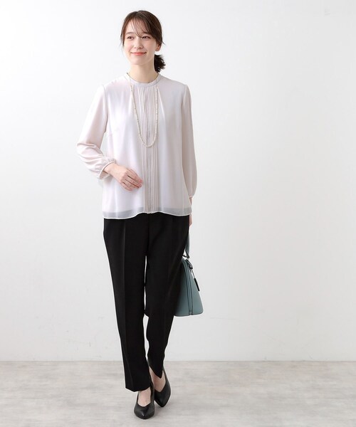 Reflect / リフレクト 【夏SALE／マシンウォッシュ可】フロントレースブラウス 夏SALE／マシンウォッシュ可】フロントレースブラウス（シャツ