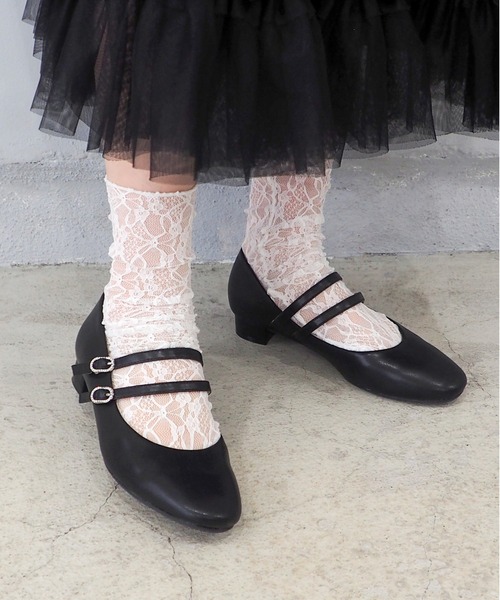 パンプス　美品 バイカラー 9センチヒール パンプス レディース[品番：BNZS1683959