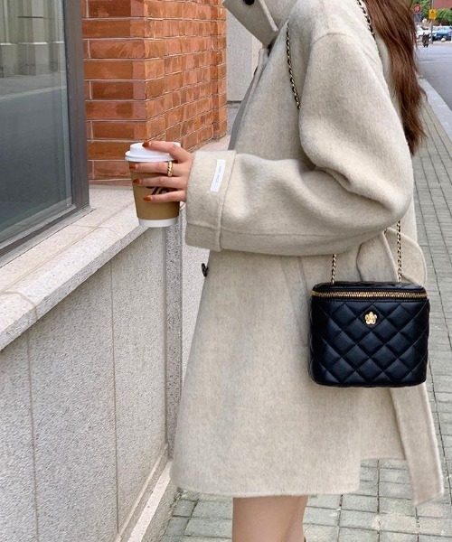 SHEENA ステンカラーコート コート フェイクウールスタンド