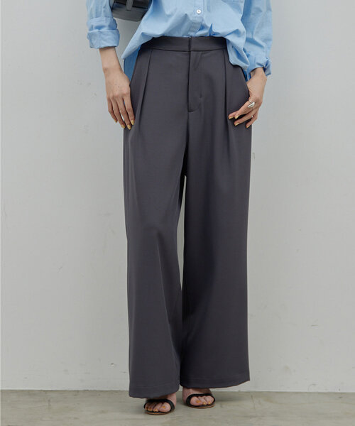 【GALLARDAGALANTE】イージー美脚パンツ　新品タグ付き GALLARDAGALANTE パンツ イージータックワイドパンツ レディース