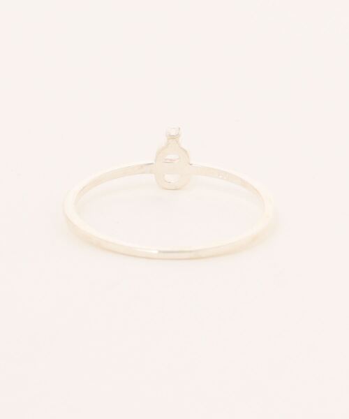 con affetto 指輪 リング シルバー925イニシャルリング レディース