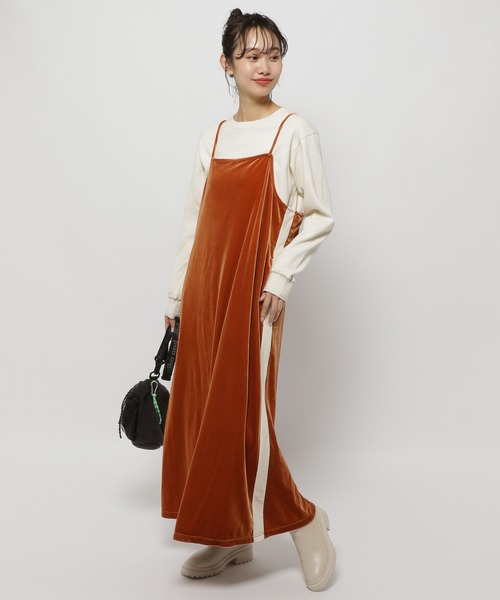 niko and…（ニコアンド） サロペットスカート FREE モカ レディース