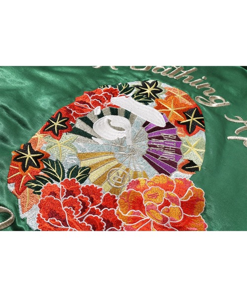 A BATHING APE スカジャン JAPANESE PEONY EMBROIDERY