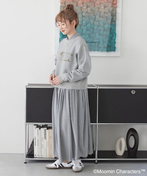 MOOMIN（ムーミン） トレーナー スウェット コミック柄プリント裏毛