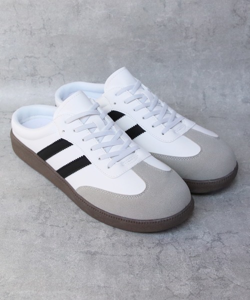 8 スニーカー 2本ライン レトロミュールスニーカー メンズ レディース