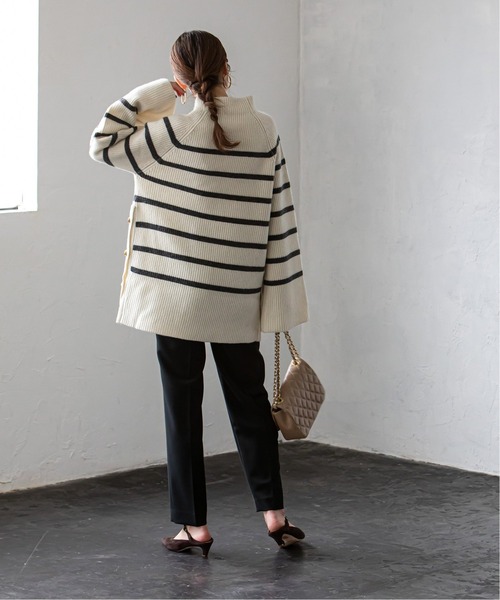 「NOBLE」 ドルマンスリーブニット FREE オフホワイト レディース_画像5