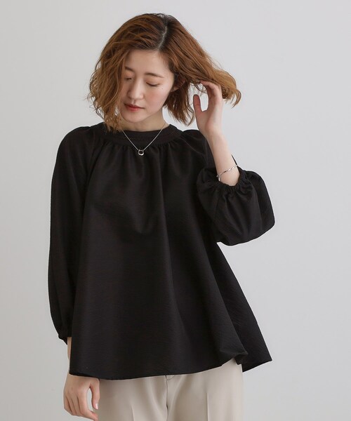 grove（グローブ） ブラウス シャツ 2WAYサッカースモックブラウス