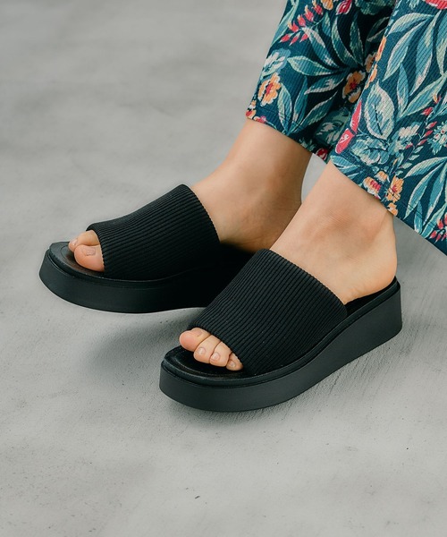 HIMIKO ニットサンダル　ダッドソール ストレッチ キラキラ 厚底　26 HIMIKO□ニットサンダル✨ダッドソール ストレッチ キラキラ