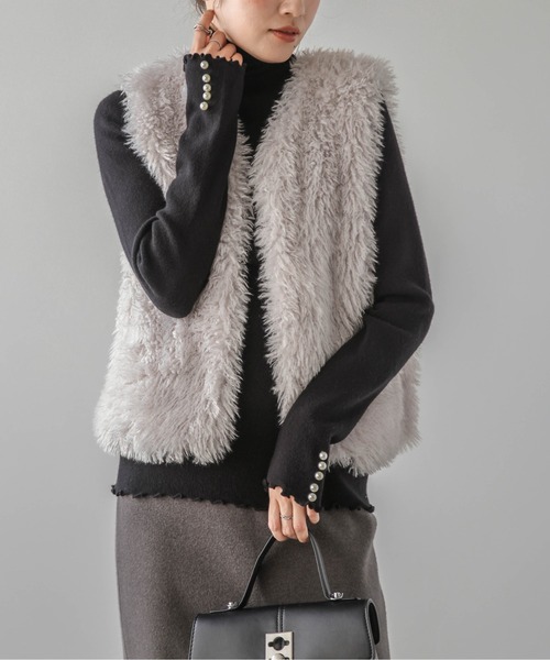 「La-gemme」 タートルネックニット フリー ベージュ レディース_画像6