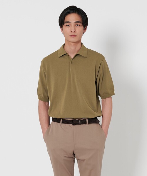 [2枚] UNITED ARROWS Cozy ニットポロ ブラック L UNITED ARROWS（ユナイテッドアローズ）の「コットン