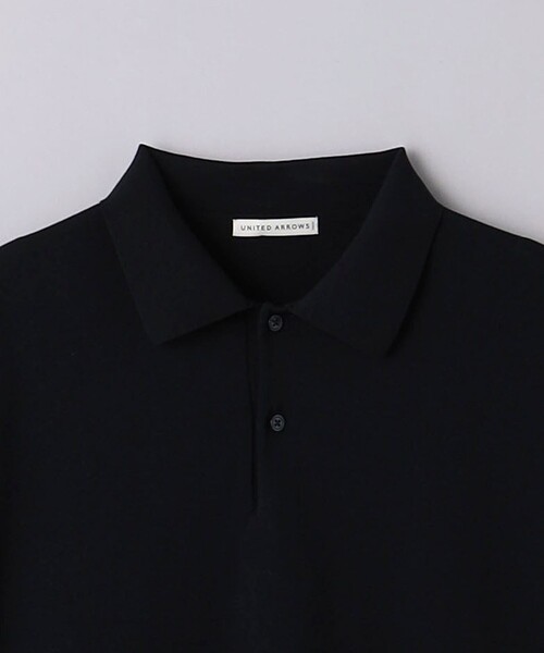 [2枚] UNITED ARROWS Cozy ニットポロ ブラック L UNITED ARROWS（ユナイテッドアローズ）の「コットン