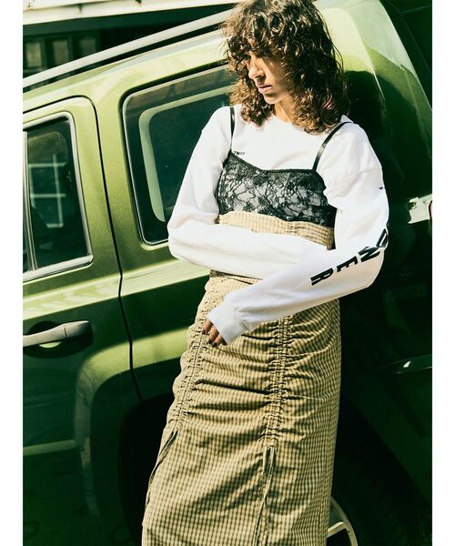ワンピース LACE DOCKING CHECK CAMI ONEPIECE : ZOZOTOWN Yahoo!店
