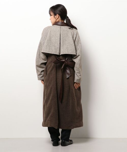 【美品】MURUA ブラウン チェスターコート　アウター MURUA（ムルーア） チェスターコート FREE ブラウン レディース