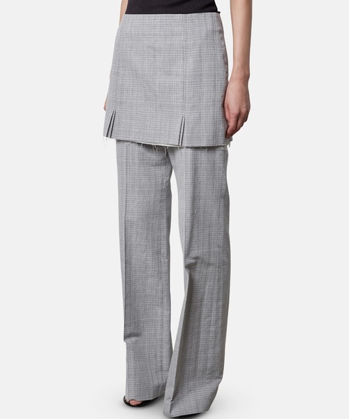 IRENENNE（アイレネ） パンツ チェックレイヤードトラウザー / Check