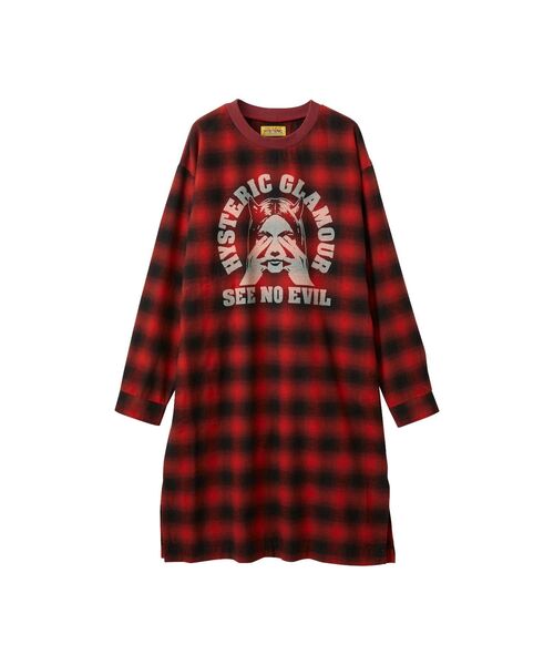 入荷now 買えない GLAMOUR HYSTERIC 「HYSTERIC FREE 長袖ワンピース GLAMOUR」 ワンピース