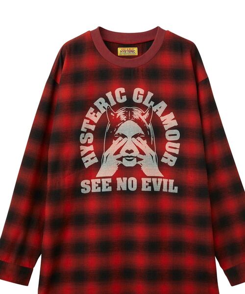 HYSTERIC GLAMOUR 「HYSTERIC GLAMOUR」 長袖ワンピース FREE