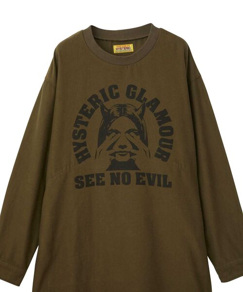 HYSTERIC GLAMOUR 「HYSTERIC GLAMOUR」 長袖ワンピース FREE