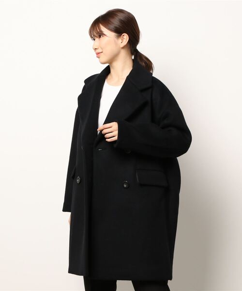 「TIARA」 チェスターコート FREE ブラック レディース_画像2