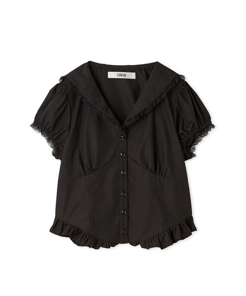 FURFUR セーラーカラーブラウス ブラック FURFUR tシャツ セーラーカラーブラウス レディース : ZOZOTOWN