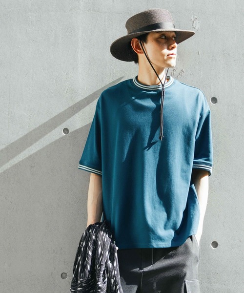 niko and… tシャツ ジャカードリブプルオーバー メンズ